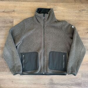 Vuori Alpine Sherpa Full Zip Jacket Oregano Medium